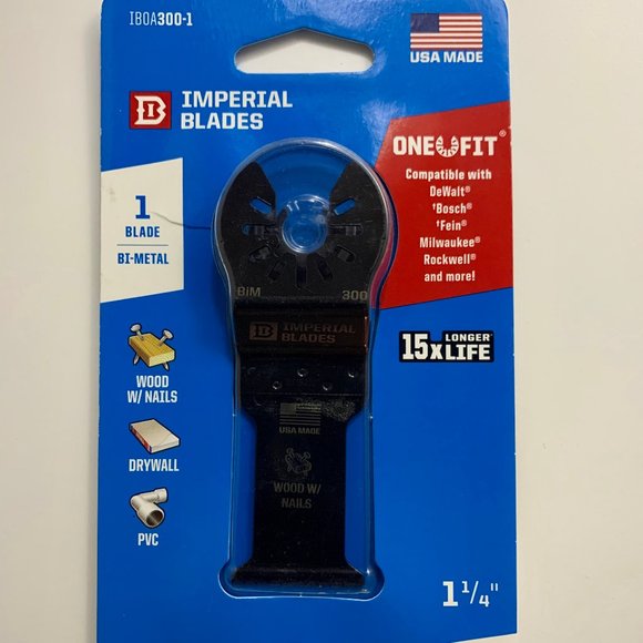 Bi-Metal Blade 1-1/4 Inch Oscillating Wood Drywall PVC NIB 819846010247 IMPERIAL - Picture 1 of 2